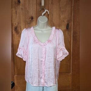 J.‎ Crew Chic Pink Ruffled Blouse